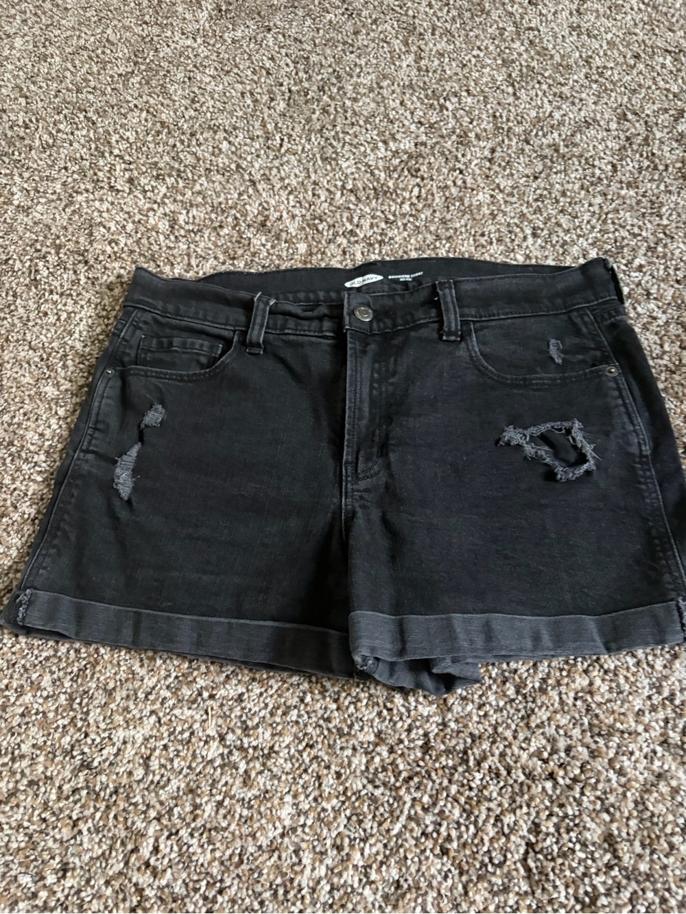 Old navy black boyfriend shorts size 10